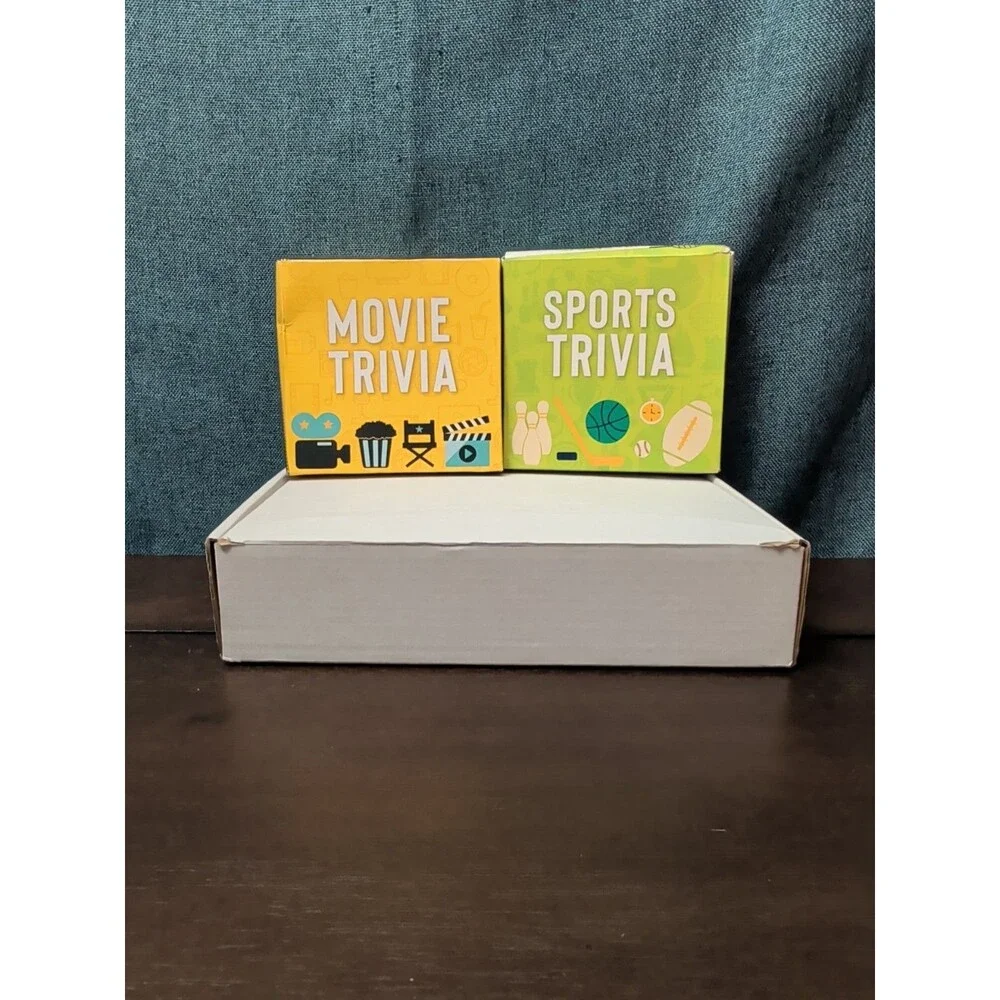 8-Pack Mini Trivia Game Set | Music Movies Sports Travel & Puzzles